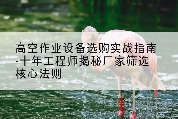 鹤峰剪叉式升降机厂家-高空作业设备选购实战指南-十年工程师揭秘厂家筛选核心法则