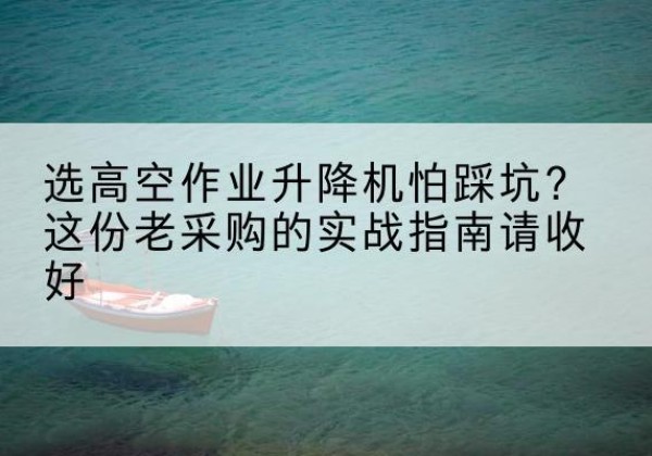 鹤峰高空作业升降机厂家推荐-选高空作业升降机怕踩坑？这份老采购的实战指南请收好
